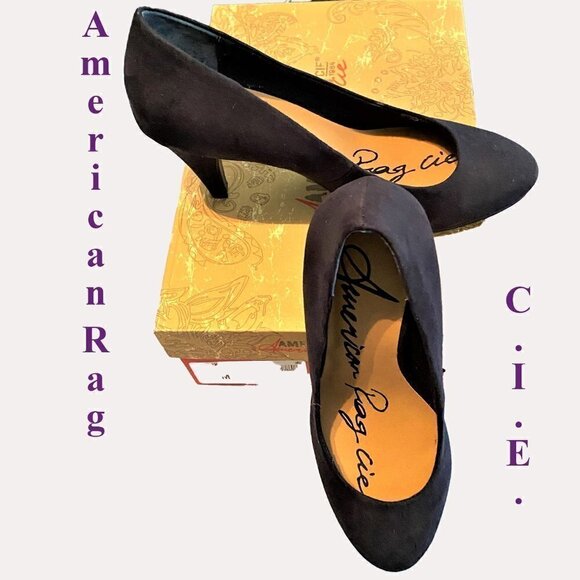 NWT American Rag CIE Navy Felix Pump Like Velvet - Picture 1 of 16